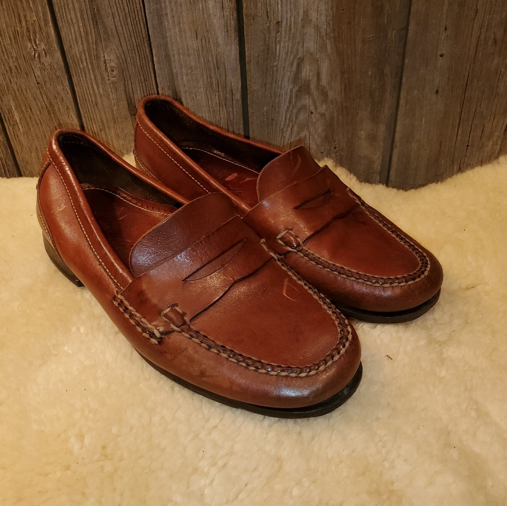 Marmocs handmade brown penny loafers 9 W
